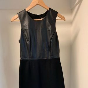 Banana Republic Black Faux Leather Dress